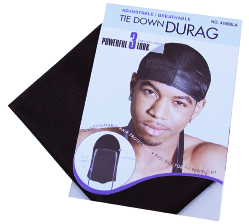 Tying the durag to store the hair in place. 